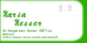 maria messer business card